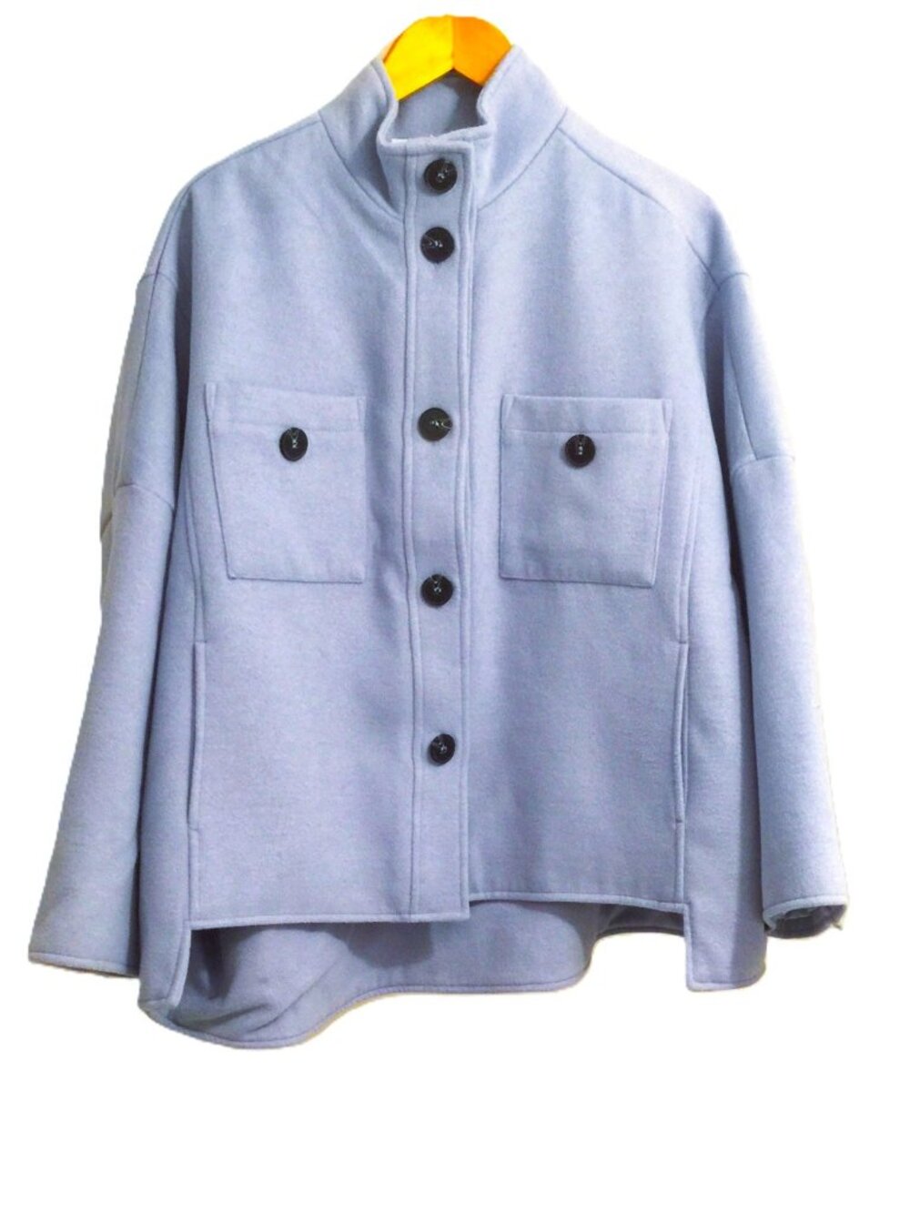 Periwinkle Blue Boxy Melton Jacket. Sz XL. NWOT